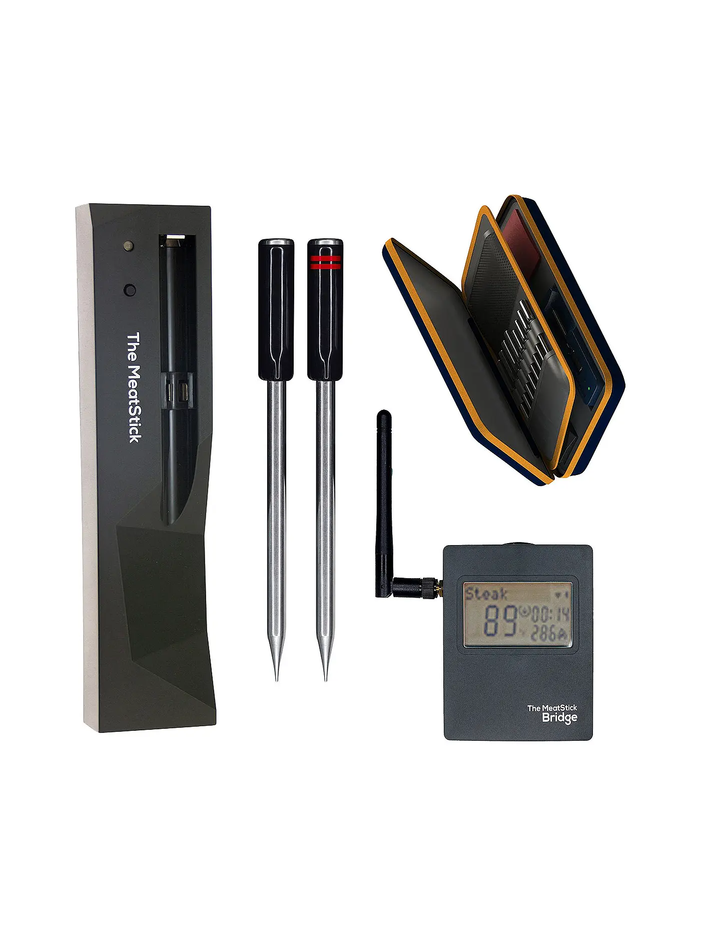 THE MEATSTICK | Thermometer - The MeatStick Bridge Set 5tlg Schwarz | 